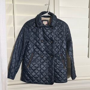 Navy Quilted Girls Jacket Crewcuts size 12